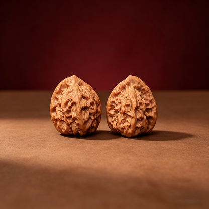 The "Serene Buddha" (Red Lion Sitting Buddha) E-Grade Compact Pair | 30.0mm (Length) x 33.0mm (Width) | YX-E-027253
