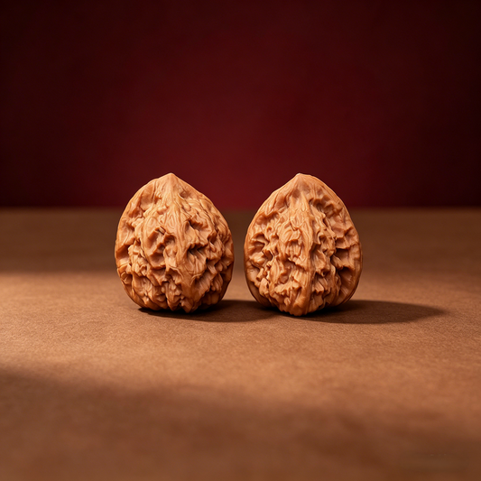 The "Serene Buddha" (Red Lion Sitting Buddha) E-Grade Compact Pair | 30.0mm (Length) x 33.0mm (Width) | YX-E-027254